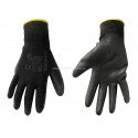 BHP - Rękawice ochronne GEKON rozmiar 8 czarne, powlekane poliuretanem, cienkie