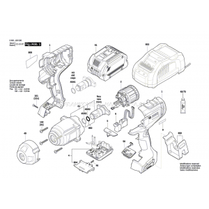 Bosch silnik GDS18V-1000, GDS18V-1000C, GDS18V-1050H pozycja 2 na schemacie, indeks: 160702269Z